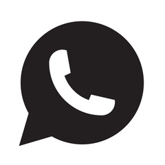 Telephone icon,  Logo Phone in Bubble Icon Vector. phone icon isolated in white background