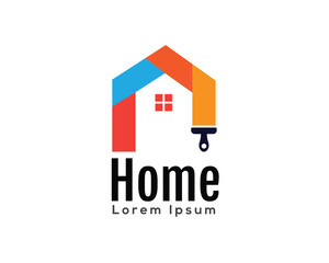 simple abstract coloring home decor logo design template illustration inspiration