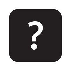 Question Mark Icon Vector isolated in white background