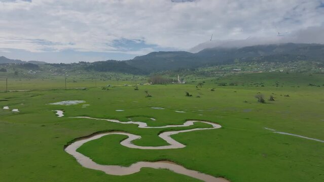 a beautiful view. Karagol plateau. sakarya black lake