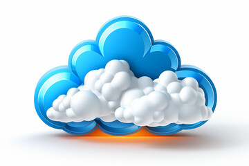 simple flat design of Cloud download icon