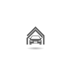Fototapeta na wymiar Home of Garage car logo with shadow