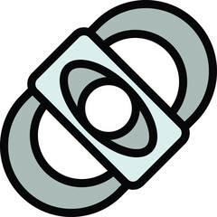 Cigar cutter icon outline vector. Smoke filter. Nicotine pipe color flat