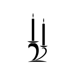 Fototapeta premium Candlestick icon vector. Candle illustration sign. light symbol or logo.