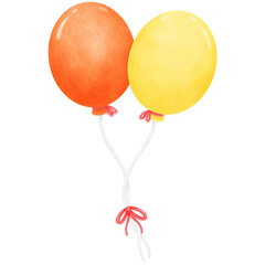 Orange and yellow balloons