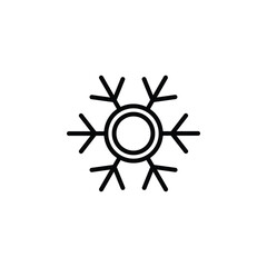 Obraz premium Snowflake Icon. Ice, Cold. Frozen Symbol for Design and Websites, Presentation or Mobile Application. 