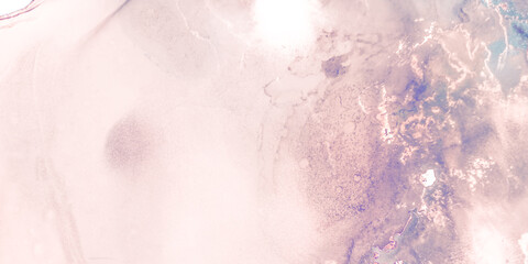 Veil Silk. Pastel Mountain Illustrated. Beige Ink