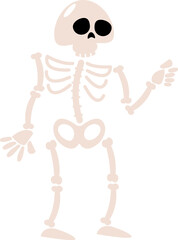 Skeleton ghost . Halloween cartoon characters . PNG .