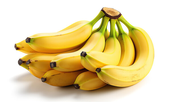 Bunch of bananas isolated on white background.