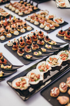 Finger food on a wedding