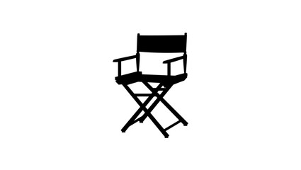 Movie director chair silhouette