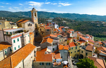 Fototapeta na wymiar The village of Torrazza, Liguria, Ita