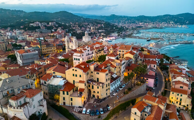 Naklejka na ściany i meble Porto Maurizio on the Italian Riviera, Liguria, Italy