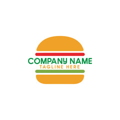 Burger Food order logo element. restaurant online delivery

