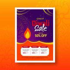 Diwali Festival Offer Poster Design Background Template Vector Illustration, Festival Offer Poster Design Template