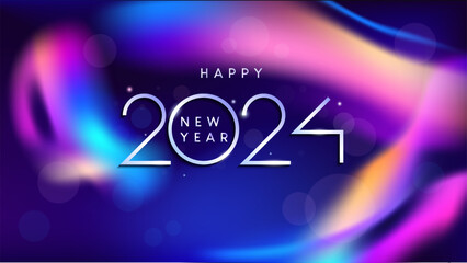 2024, new year celebration 2024, happy new year. Welcome 2024. design with a modern look. 2024, new year celebration 2024, happy new year. Welcome 2024. design with a modern look. colorful background
