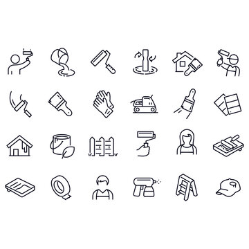 House Painting icons vector design