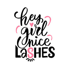 Lashes Qquote. Calligraphy phrase for girls, woman, beauty salon, lash extensions maker - 634030581