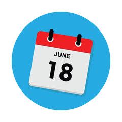 18 june icon with white background