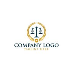 Lawyer logo with creative element style Premium Vector