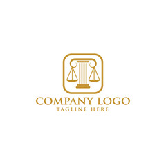 Lawyer logo with creative element style Premium Vector