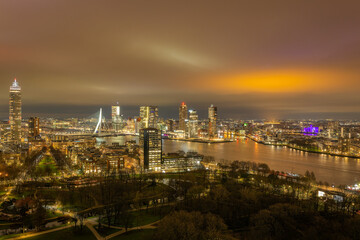 Fototapeta na wymiar Rotterdam view from the Euromast tower