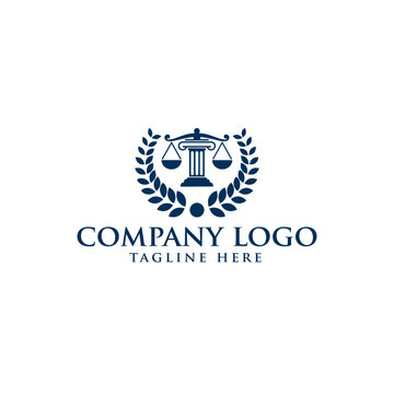 legal, lawyer, scales sword column idea creative premium symbol.
