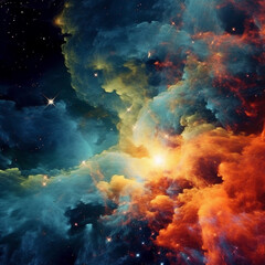 Fototapeta na wymiar pigments of infinity: exquisite colors in the universe