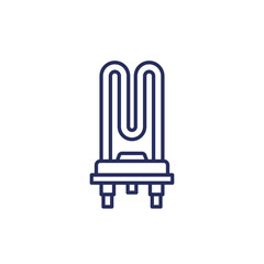 heating element icon, line vector