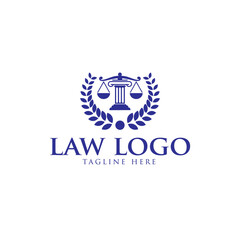 law firm vector concept logo design template

