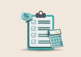 Tax preparation abstract concept vector illustration.The corporate tax, taxable income, fiscal year, document preparation, payment planning, corporate accountancy, and annual return abstract metaphor.