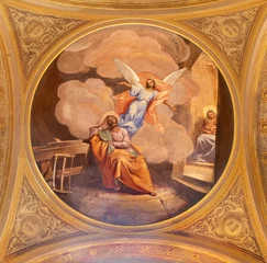  GENOVA, ITALY - MARCH 7, 2023: The fresco of Dream of St. Joseph in the church Chiesa di Francesco da Paola by by Giuseppe Isola (18. cent.).. © Renáta Sedmáková