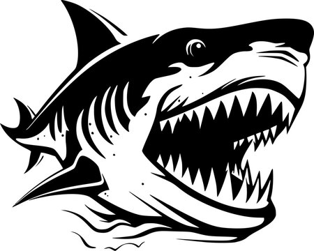 recommend clip art: Shark - High Quality Vector Logo - Vector illustration ideal for T-shirt graphic
