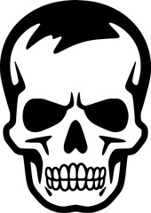 Skull | Black and White Vector illustration