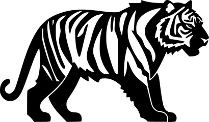 Tiger - Minimalist and Flat Logo - Vector illustration