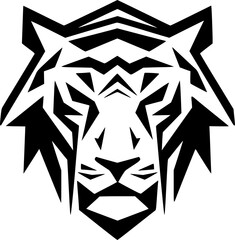 Tiger | Minimalist and Simple Silhouette - Vector illustration