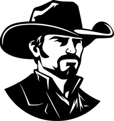 Western | Minimalist and Simple Silhouette - Vector illustration