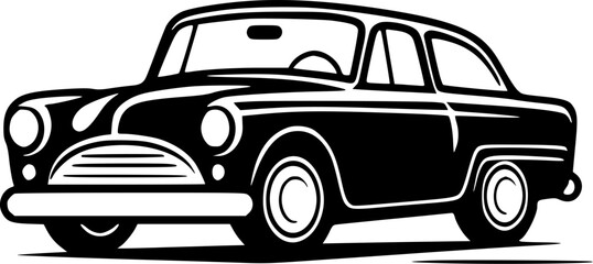 Car | Minimalist and Simple Silhouette - Vector illustration
