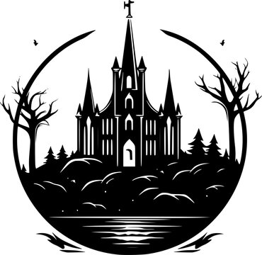 Gothic - Minimalist and Flat Logo - Vector illustration