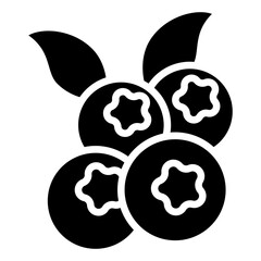 Fototapeta premium blueberry icon often used in design, websites, or applications, banner, flyer to convey specific concepts related to healthy food.