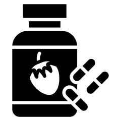 supplementary food icon often used in design, websites, or applications, banner, flyer to convey specific concepts related to healthy food.