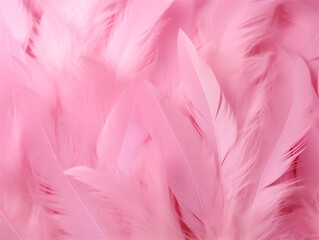 Fototapeta premium Pastel pink textured feather background, ai generated 