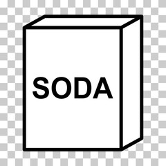 Baking soda ingredient icon, cook food design symbol, bakery product vector illustration