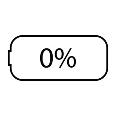 Battery, empty, power icon