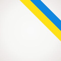 Corner ribbon flag of Ukraine