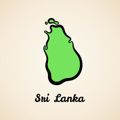 Sri Lanka - Outline Map