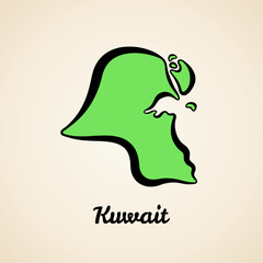 Kuwait - Outline Map