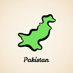 Pakistan - Outline Map
