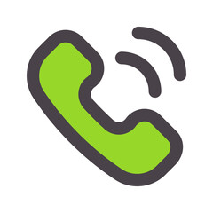 contact flat line icon