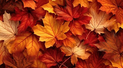 Naklejka na ściany i meble The autumn leaves wallpapers hd generative ai